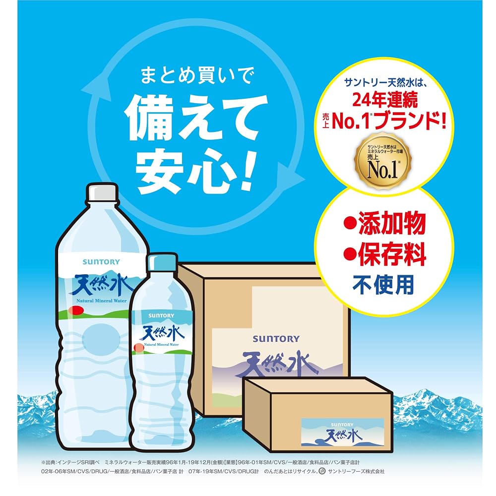 サントリー 天然水 2L×3本