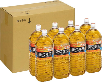 【Amazon.co.jp限定】伊藤園 健康ミネラルむぎ茶 黒豆麦茶 2L×8本 ペットボトル