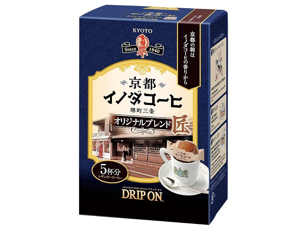 キーコーヒー ドリップ オン 京都イノダコーヒ オリジナルブレンド 5袋 (5杯分),ドリップコーヒー,レギュラーコーヒー