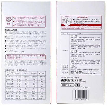 4種のフルーツ こんにゃくゼリー 80個入り