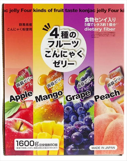 4種のフルーツ こんにゃくゼリー 80個入り