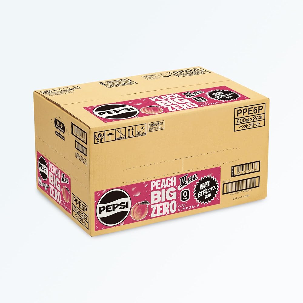 サントリー ペプシ BIG ZERO PEACH 600ml×24本