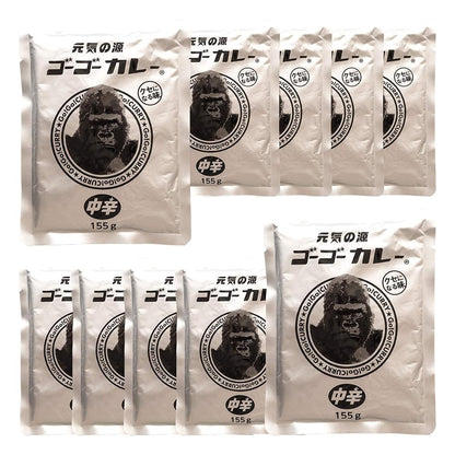 ゴーゴーカレー レトルト 業務用 中辛(155g)10食 セット 詰め合わせ カレー レトルトカレー 大容量 非常食