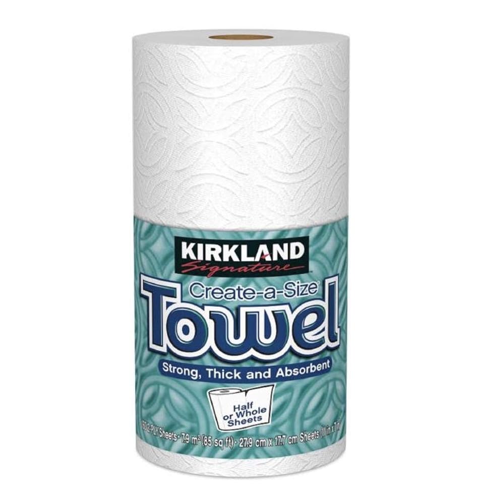 KIRKLAND カークランド シグネチャー ロールタオル(ペーパータオル) 2枚重ね 160カット12ロール