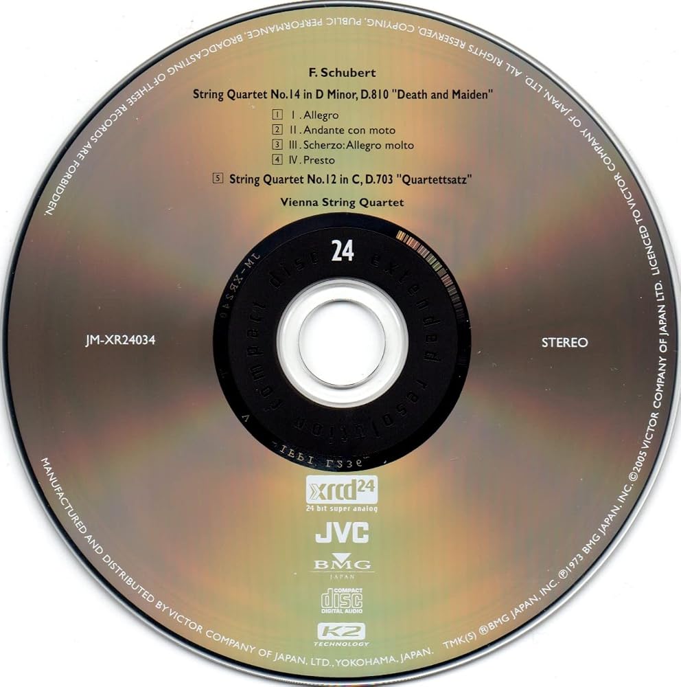 シューベルト:死と乙女 弦楽四重奏曲第12番「四重奏断章」 [xrcd] [CD] ウィーン弦楽四重奏団; シューベルト