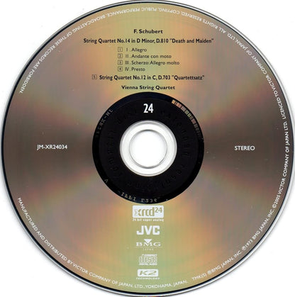 シューベルト:死と乙女 弦楽四重奏曲第12番「四重奏断章」 [xrcd] [CD] ウィーン弦楽四重奏団; シューベルト