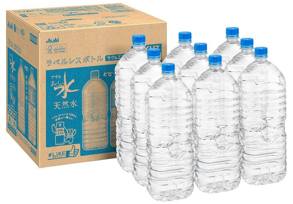 【Amazon.co.jp限定】 #like(タグライク) アサヒ おいしい水 天然水 ラベルレスボトル 2L×9本