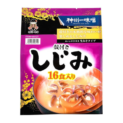神州一味噌 殻付きしじみ汁 生みそタイプ 16食入り