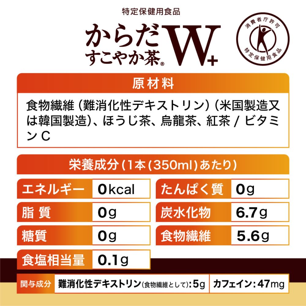 [トクホ] からだすこやか茶W+ 1050mlPET×12本 コカ・コーラ メーカー直送品【一梱包で2箱まで】 [梱包サイズE] Coca Cola