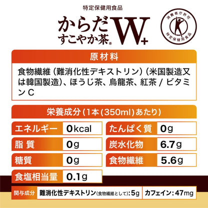 [トクホ] からだすこやか茶W+ 1050mlPET×12本 コカ・コーラ メーカー直送品【一梱包で2箱まで】 [梱包サイズE] Coca Cola