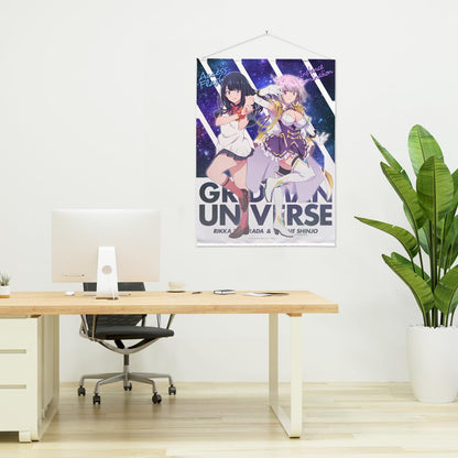 【公式】コスパ グリッドマン ユニバース 描き下ろし 新条アカネ（ニューオーダー） ＆ 宝多六花 100cmタペストリー