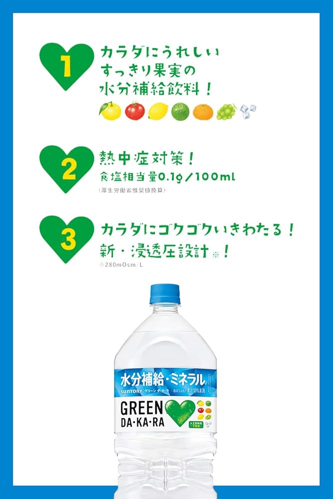 GREEN DA・KA・RA(グリーンダカラ) サントリー Green DA・KA・RA スポーツドリンク 2L ×10本