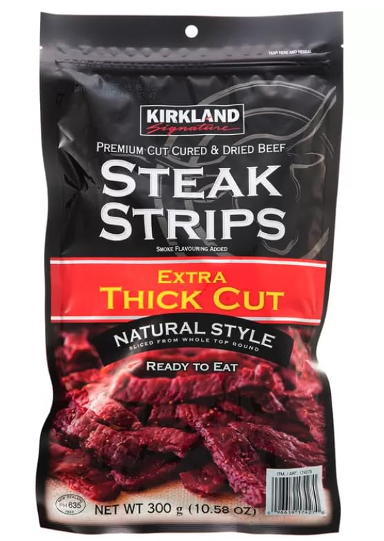 KIRKLAND SIGNATURE カークランド シグネチャー ビーフジャーキー ステーキストリップス 大容量 300g
