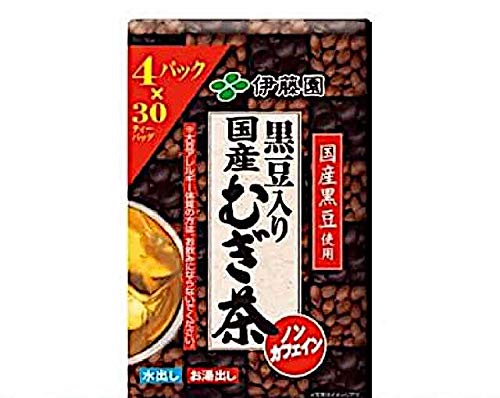 伊藤園 黒豆入り 国産むぎ茶 30ティーバッグ ×4袋